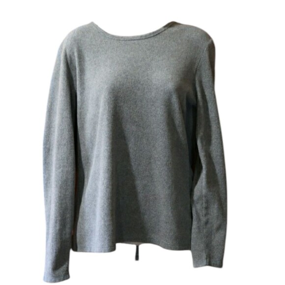 Cuddl Duds Gray Pajama Fleece Top Intimates Sleepwear Loungewear LG - Picture 1 of 8